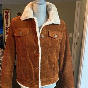 Rust Color Corduroy with Sherpa interior